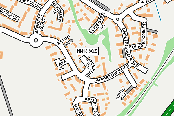 NN18 8QZ map - OS OpenMap – Local (Ordnance Survey)