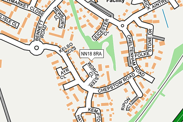 NN18 8RA map - OS OpenMap – Local (Ordnance Survey)