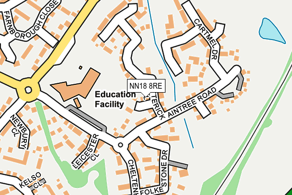 NN18 8RE map - OS OpenMap – Local (Ordnance Survey)