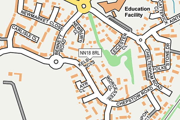 NN18 8RL map - OS OpenMap – Local (Ordnance Survey)