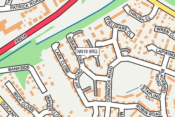 NN18 8RQ map - OS OpenMap – Local (Ordnance Survey)