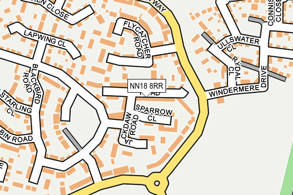 NN18 8RR map - OS OpenMap – Local (Ordnance Survey)