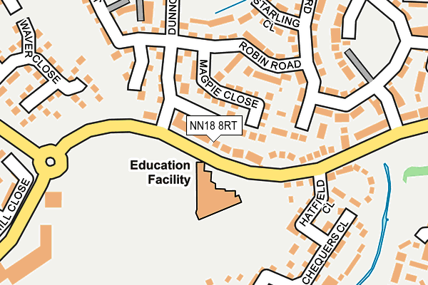 NN18 8RT map - OS OpenMap – Local (Ordnance Survey)