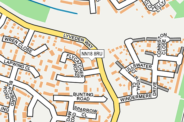 NN18 8RU map - OS OpenMap – Local (Ordnance Survey)