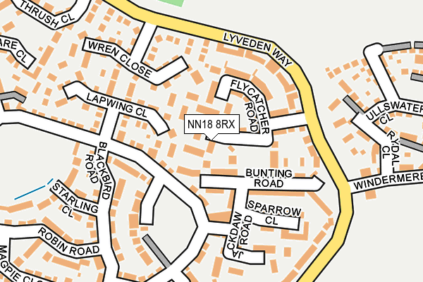 NN18 8RX map - OS OpenMap – Local (Ordnance Survey)