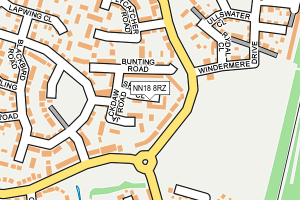 NN18 8RZ map - OS OpenMap – Local (Ordnance Survey)
