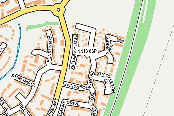NN18 8SP map - OS OpenMap – Local (Ordnance Survey)