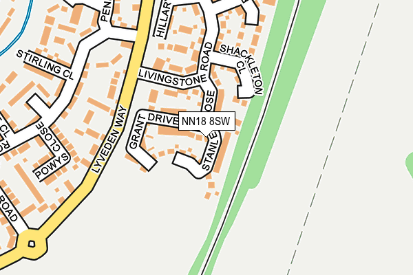 NN18 8SW map - OS OpenMap – Local (Ordnance Survey)