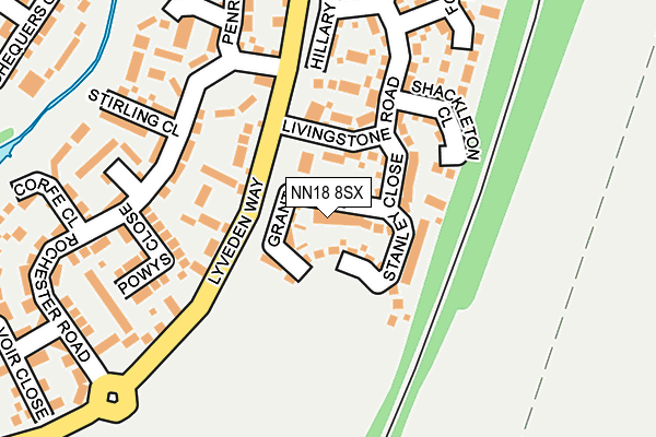 NN18 8SX map - OS OpenMap – Local (Ordnance Survey)