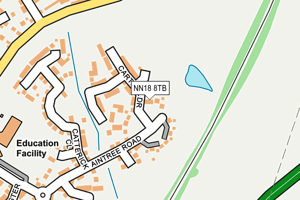 NN18 8TB map - OS OpenMap – Local (Ordnance Survey)