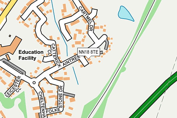 NN18 8TE map - OS OpenMap – Local (Ordnance Survey)