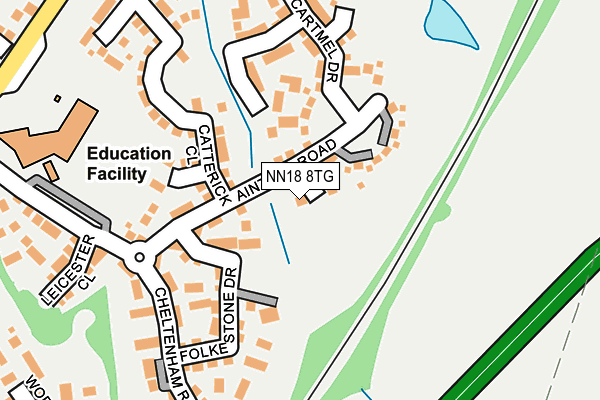 NN18 8TG map - OS OpenMap – Local (Ordnance Survey)