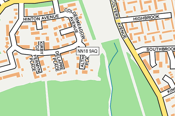 NN18 9AQ map - OS OpenMap – Local (Ordnance Survey)