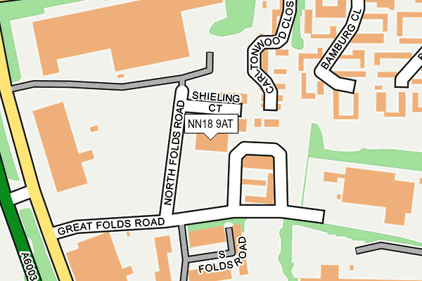 NN18 9AT map - OS OpenMap – Local (Ordnance Survey)