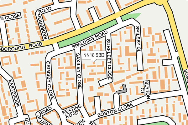 NN18 9BD map - OS OpenMap – Local (Ordnance Survey)