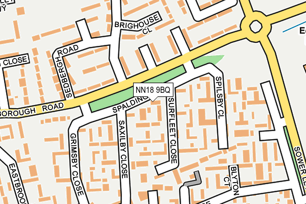 NN18 9BQ map - OS OpenMap – Local (Ordnance Survey)