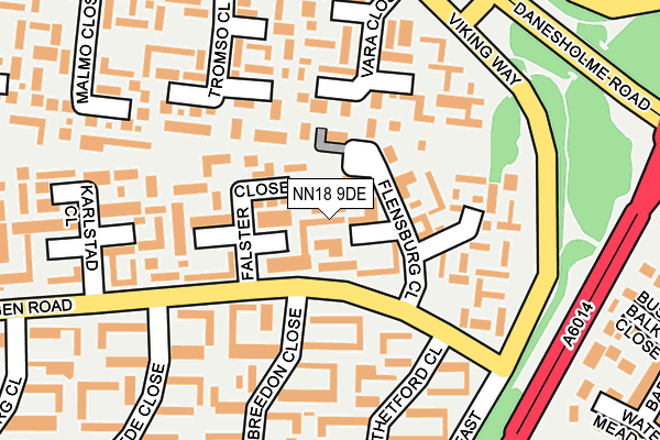 NN18 9DE map - OS OpenMap – Local (Ordnance Survey)