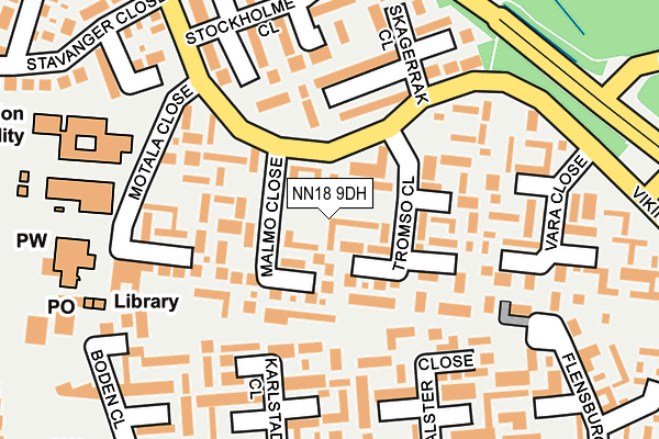 NN18 9DH map - OS OpenMap – Local (Ordnance Survey)