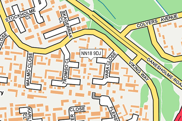 NN18 9DJ map - OS OpenMap – Local (Ordnance Survey)