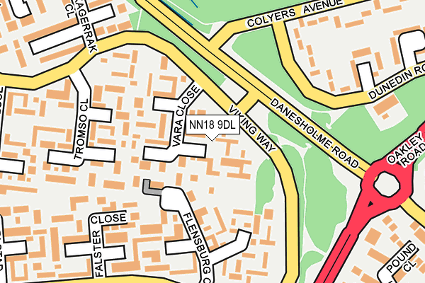 NN18 9DL map - OS OpenMap – Local (Ordnance Survey)