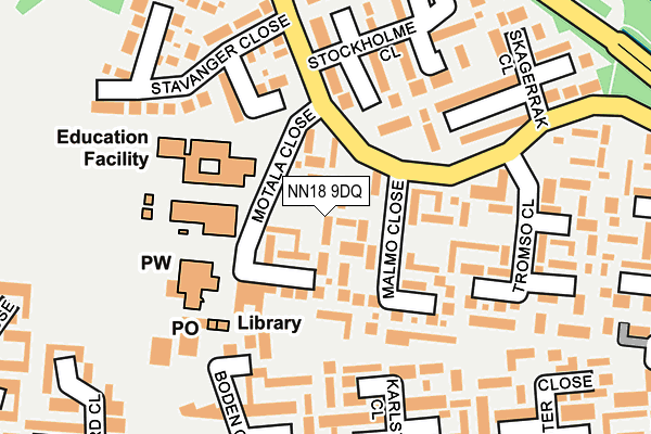 NN18 9DQ map - OS OpenMap – Local (Ordnance Survey)