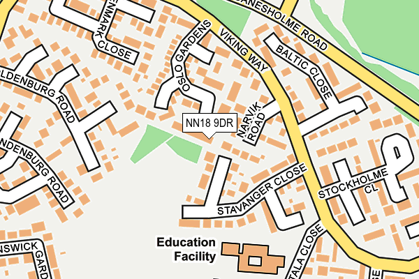 NN18 9DR map - OS OpenMap – Local (Ordnance Survey)