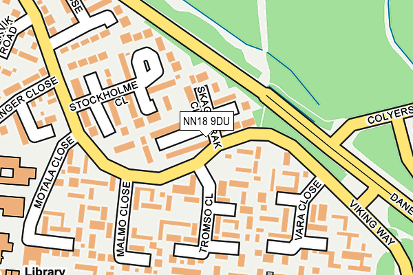 NN18 9DU map - OS OpenMap – Local (Ordnance Survey)