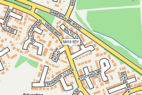 NN18 9DY map - OS OpenMap – Local (Ordnance Survey)