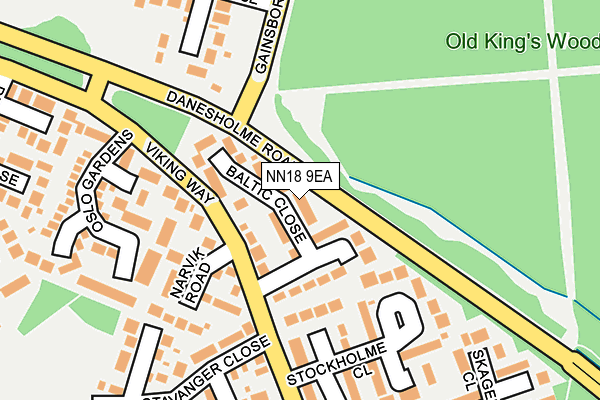 NN18 9EA map - OS OpenMap – Local (Ordnance Survey)