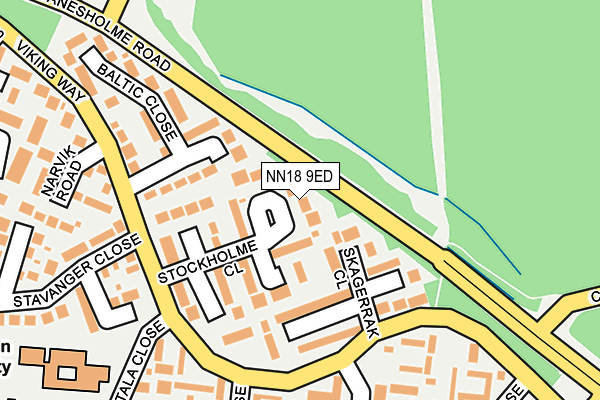 NN18 9ED map - OS OpenMap – Local (Ordnance Survey)
