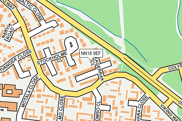 NN18 9EF map - OS OpenMap – Local (Ordnance Survey)