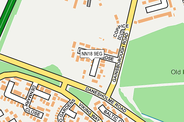 NN18 9EG map - OS OpenMap – Local (Ordnance Survey)