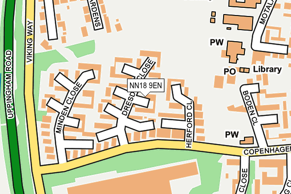 NN18 9EN map - OS OpenMap – Local (Ordnance Survey)