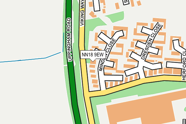 NN18 9EW map - OS OpenMap – Local (Ordnance Survey)