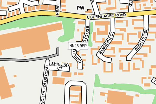NN18 9FP map - OS OpenMap – Local (Ordnance Survey)