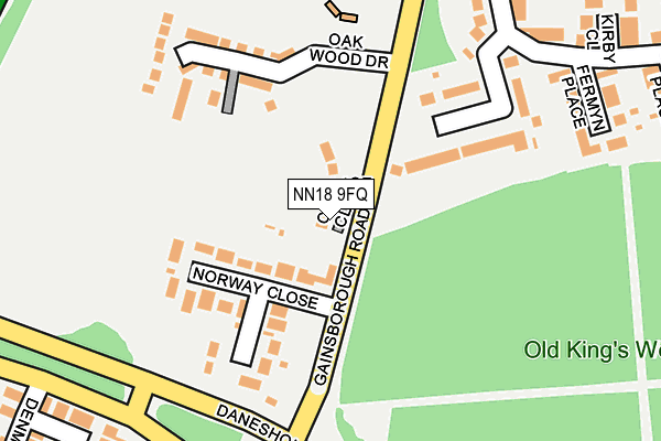 NN18 9FQ map - OS OpenMap – Local (Ordnance Survey)