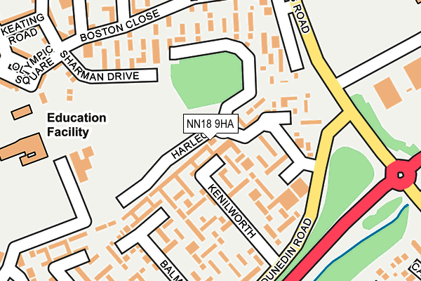 NN18 9HA map - OS OpenMap – Local (Ordnance Survey)