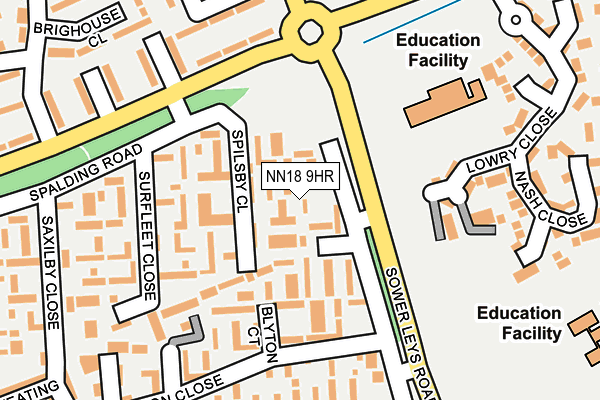 NN18 9HR map - OS OpenMap – Local (Ordnance Survey)