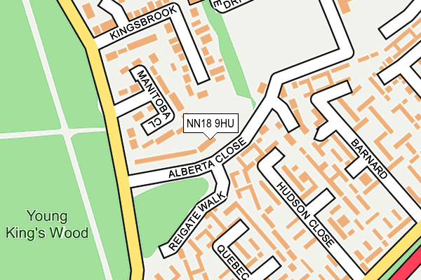 NN18 9HU map - OS OpenMap – Local (Ordnance Survey)