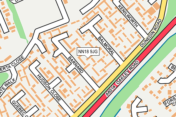 NN18 9JG map - OS OpenMap – Local (Ordnance Survey)