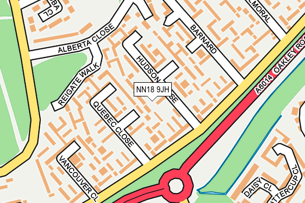 NN18 9JH map - OS OpenMap – Local (Ordnance Survey)