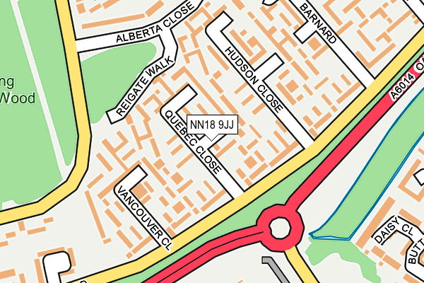 NN18 9JJ map - OS OpenMap – Local (Ordnance Survey)