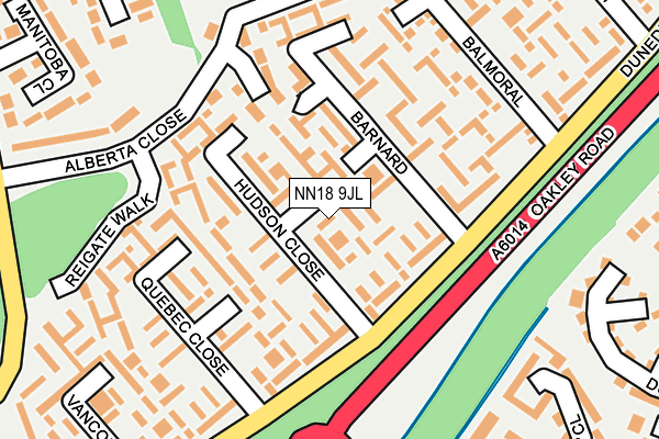 NN18 9JL map - OS OpenMap – Local (Ordnance Survey)