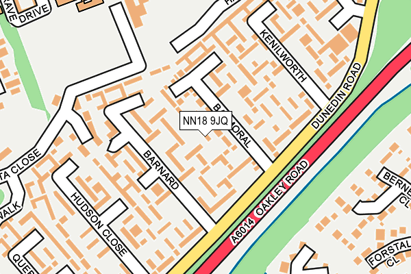 NN18 9JQ map - OS OpenMap – Local (Ordnance Survey)
