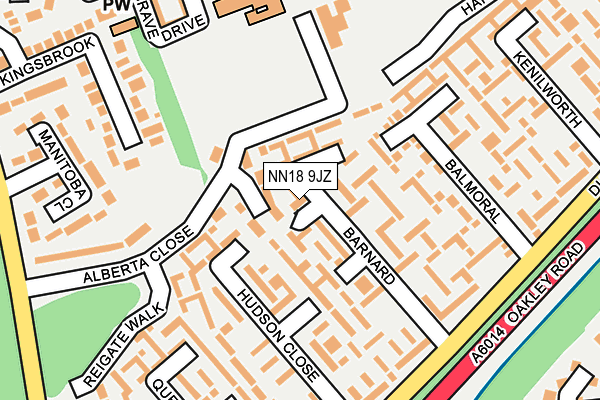 NN18 9JZ map - OS OpenMap – Local (Ordnance Survey)