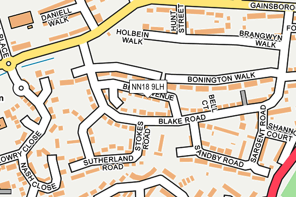 NN18 9LH map - OS OpenMap – Local (Ordnance Survey)
