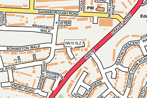 NN18 9LZ map - OS OpenMap – Local (Ordnance Survey)