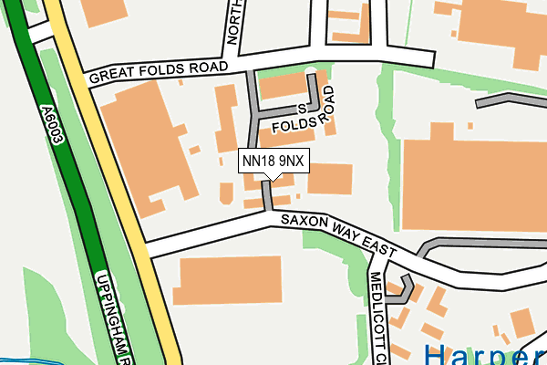 NN18 9NX map - OS OpenMap – Local (Ordnance Survey)