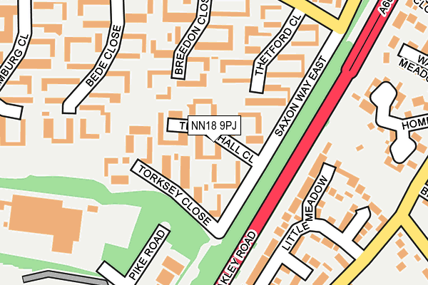 NN18 9PJ map - OS OpenMap – Local (Ordnance Survey)