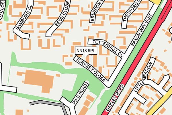 NN18 9PL map - OS OpenMap – Local (Ordnance Survey)